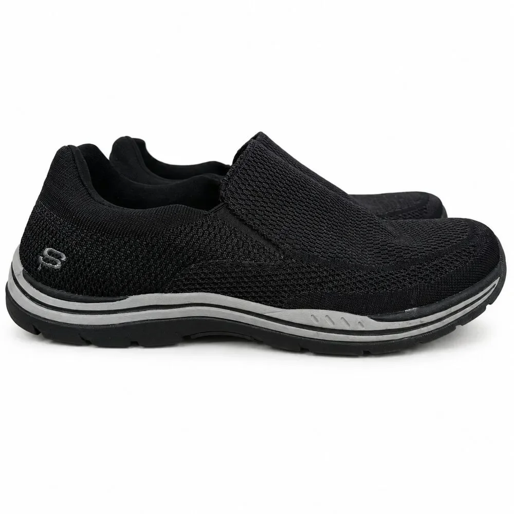 Skechers Expected Gomel Mens 13 Black Slip On Shoes Relaxed Fit Memory Foam